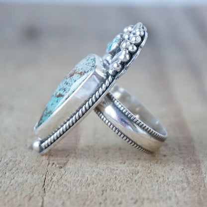 Size 8 1/4 Morning Dew Jasper Statement Ring