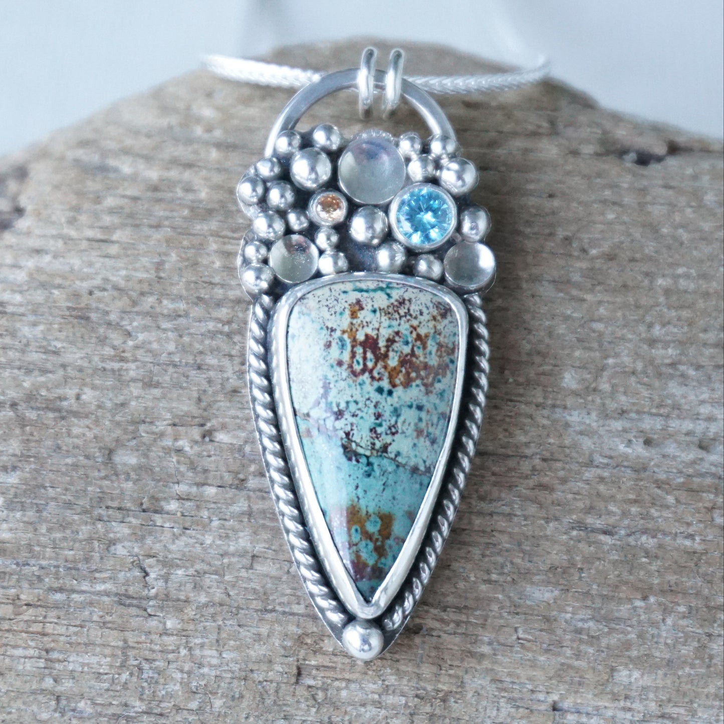 Morning Dew Jasper Statement Pendant