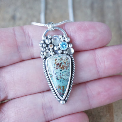 Morning Dew Jasper Statement Pendant