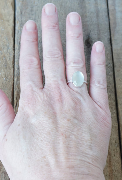 Size 6 Moonstone Stacking Ring