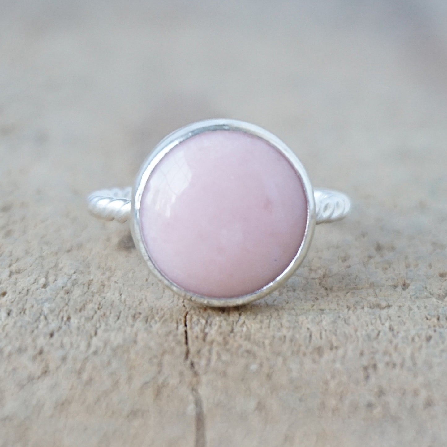 Size 7 Pink Opal Stacking Ring