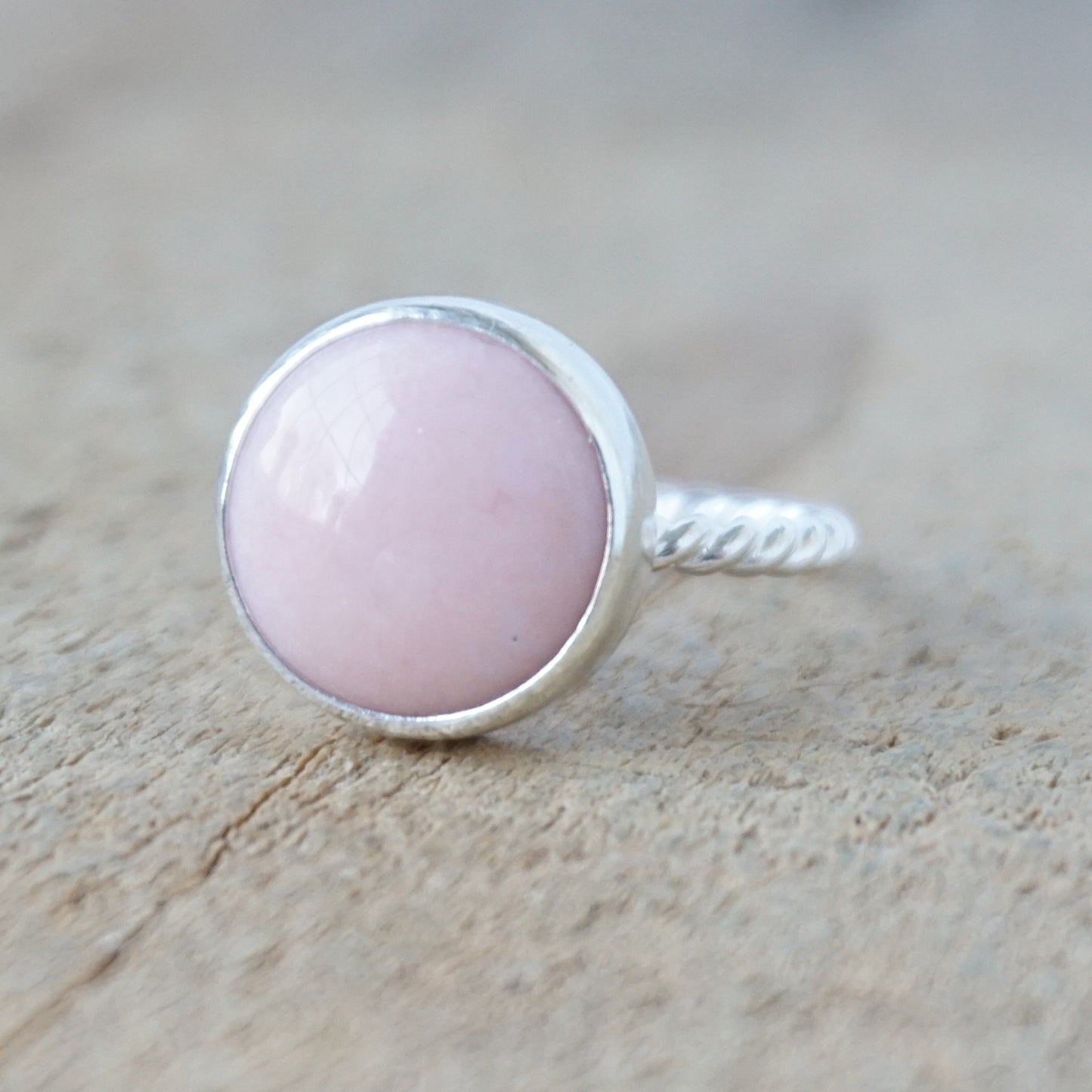 Size 7 Pink Opal Stacking Ring