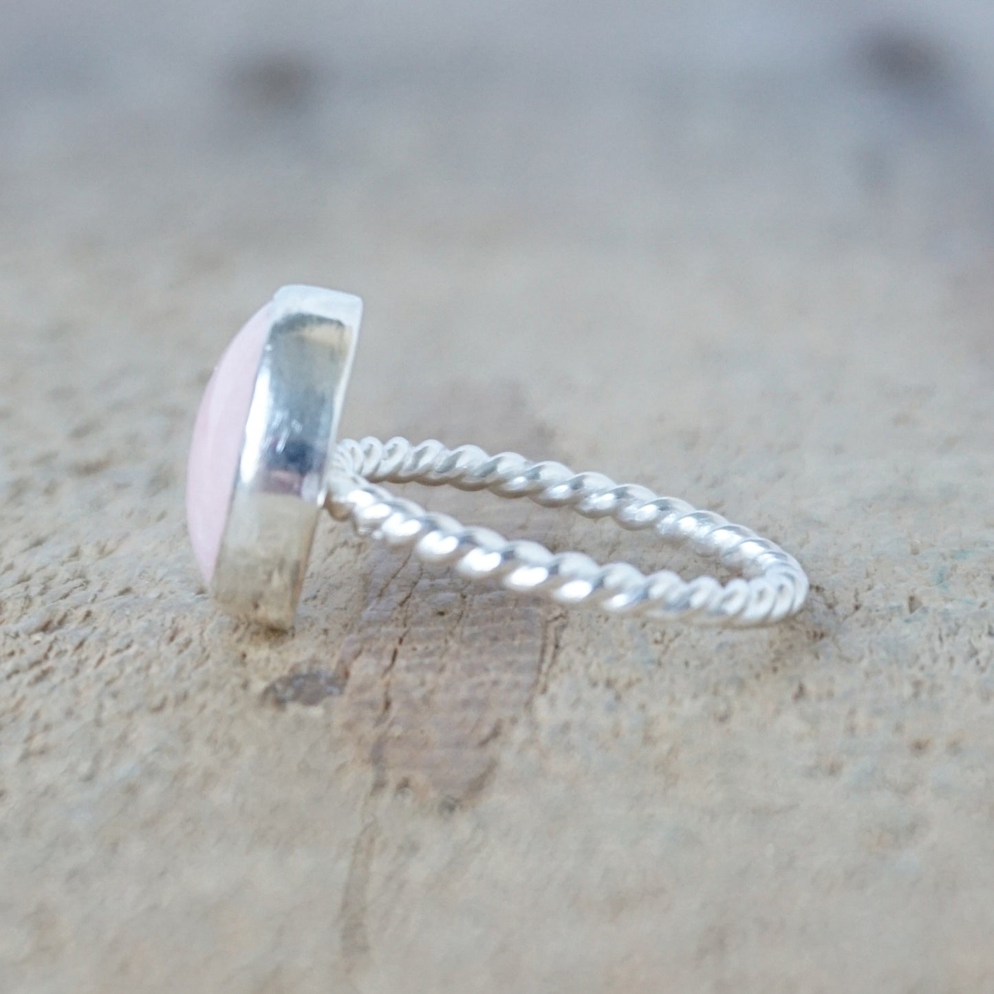 Size 7 Pink Opal Stacking Ring