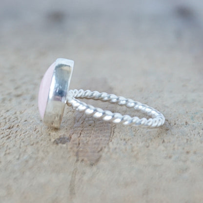 Size 7 Pink Opal Stacking Ring