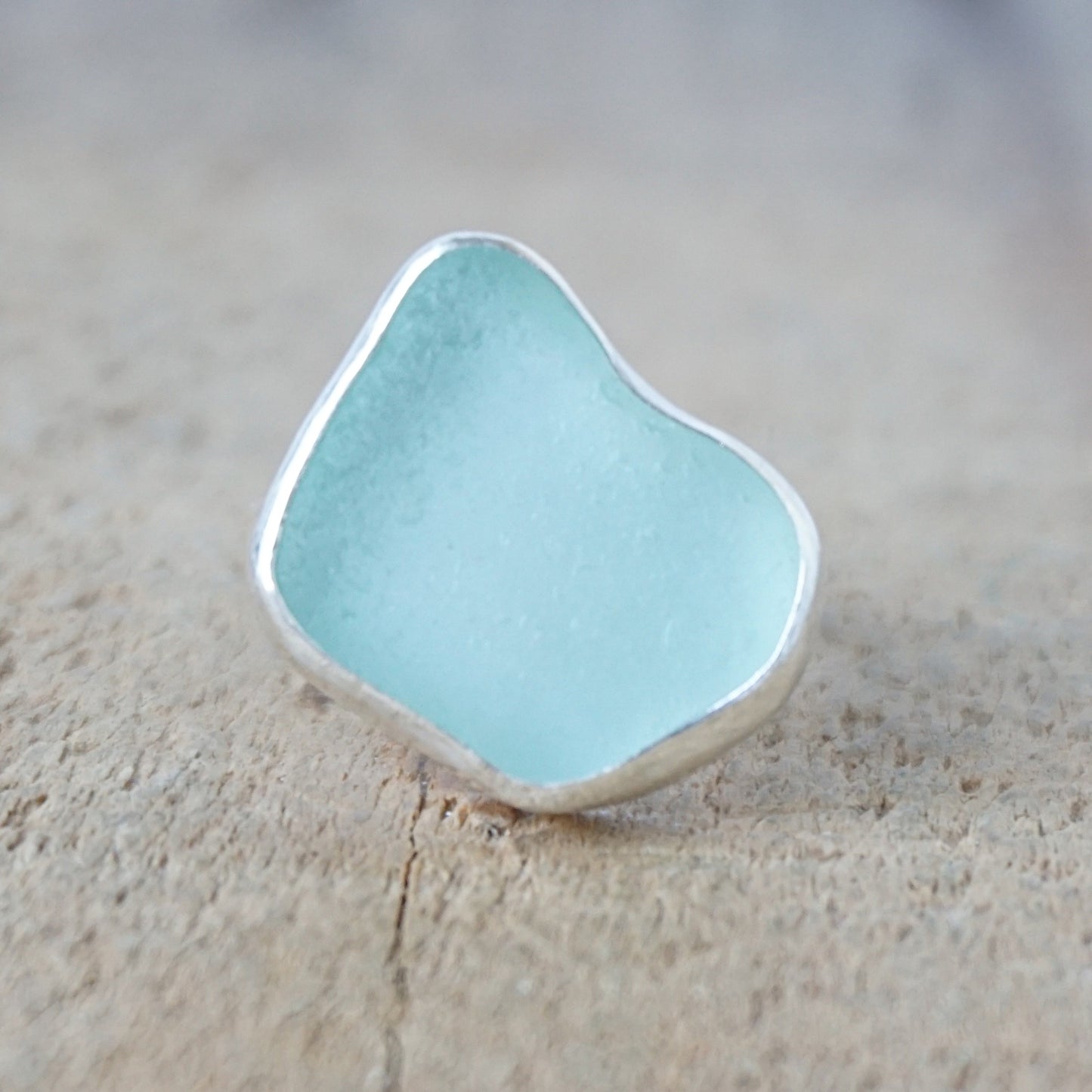 Size 6 1/2 Seafoam Green Sea Glass Statement Ring