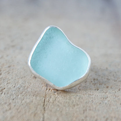 Size 6 1/2 Seafoam Green Sea Glass Statement Ring