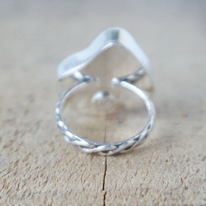 Size 6 1/2 Seafoam Green Sea Glass Statement Ring