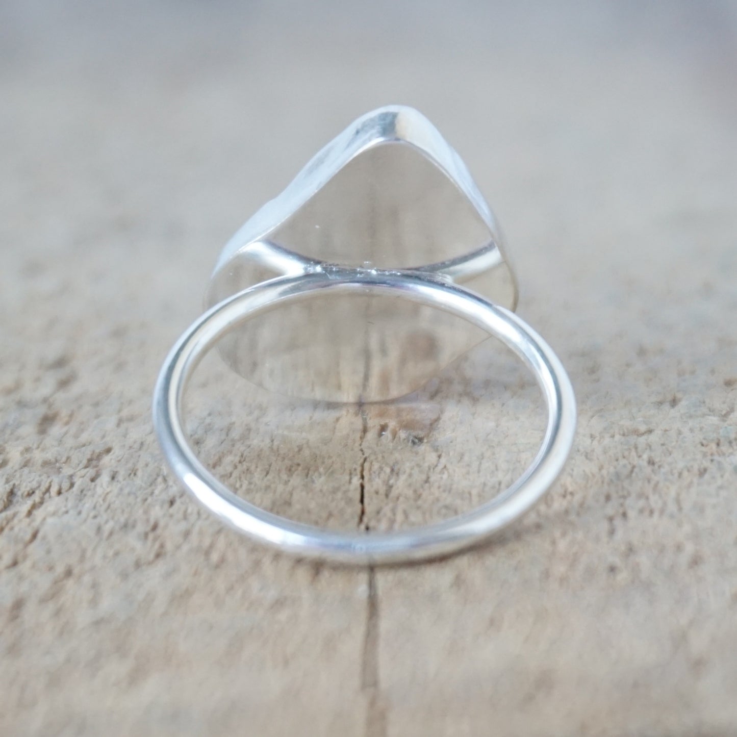 Size 8 Soft Aqua Blue Sea Glass Stacking Ring