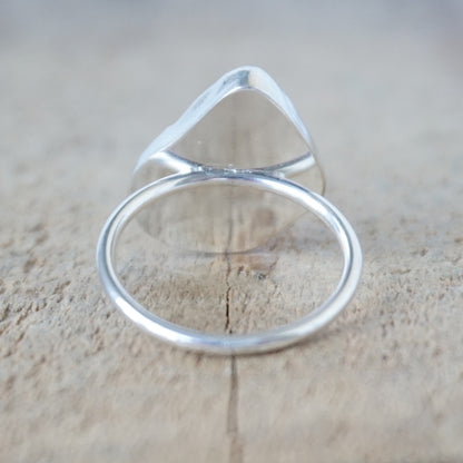 Size 8 Soft Aqua Blue Sea Glass Stacking Ring