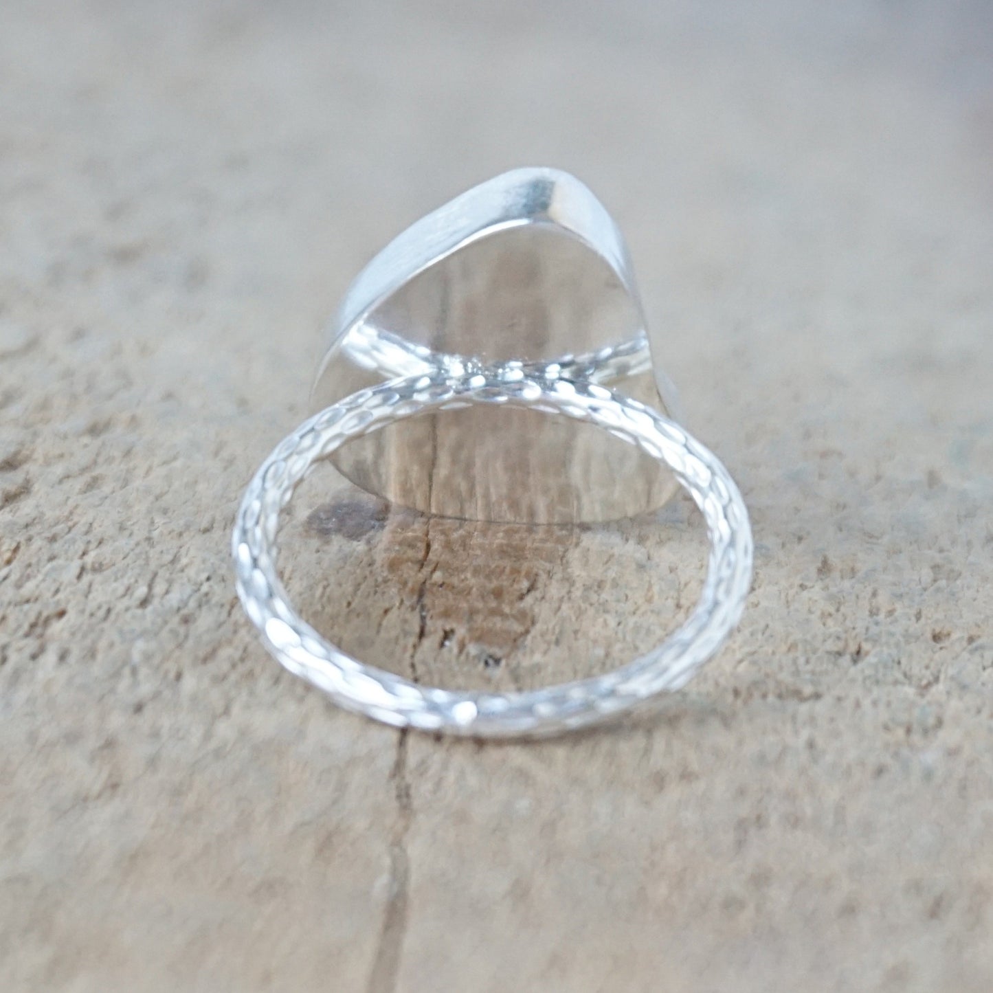 Size 6 Soft Aqua Blue Sea Glass Stacking Ring