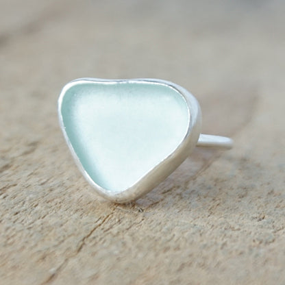 Size 7 Seafoam Green Sea Glass Stacking Ring