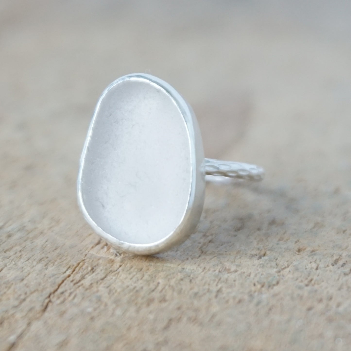 Size 6 Light Lavender Sea Glass Stacking Ring