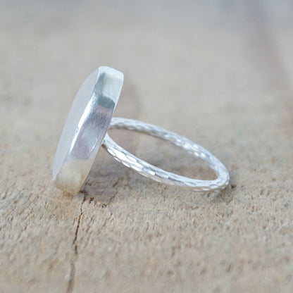 Size 6 Light Lavender Sea Glass Stacking Ring