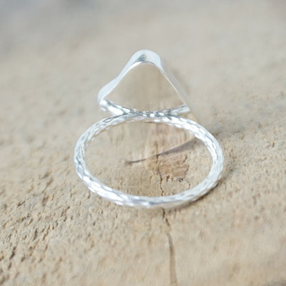 Size 7 1/2 Light Lavender Sea Glass Stacking Ring