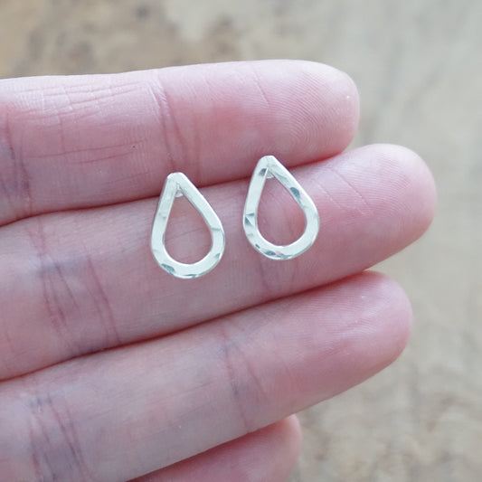 Sterling Silver Teardrop Stud Earrings