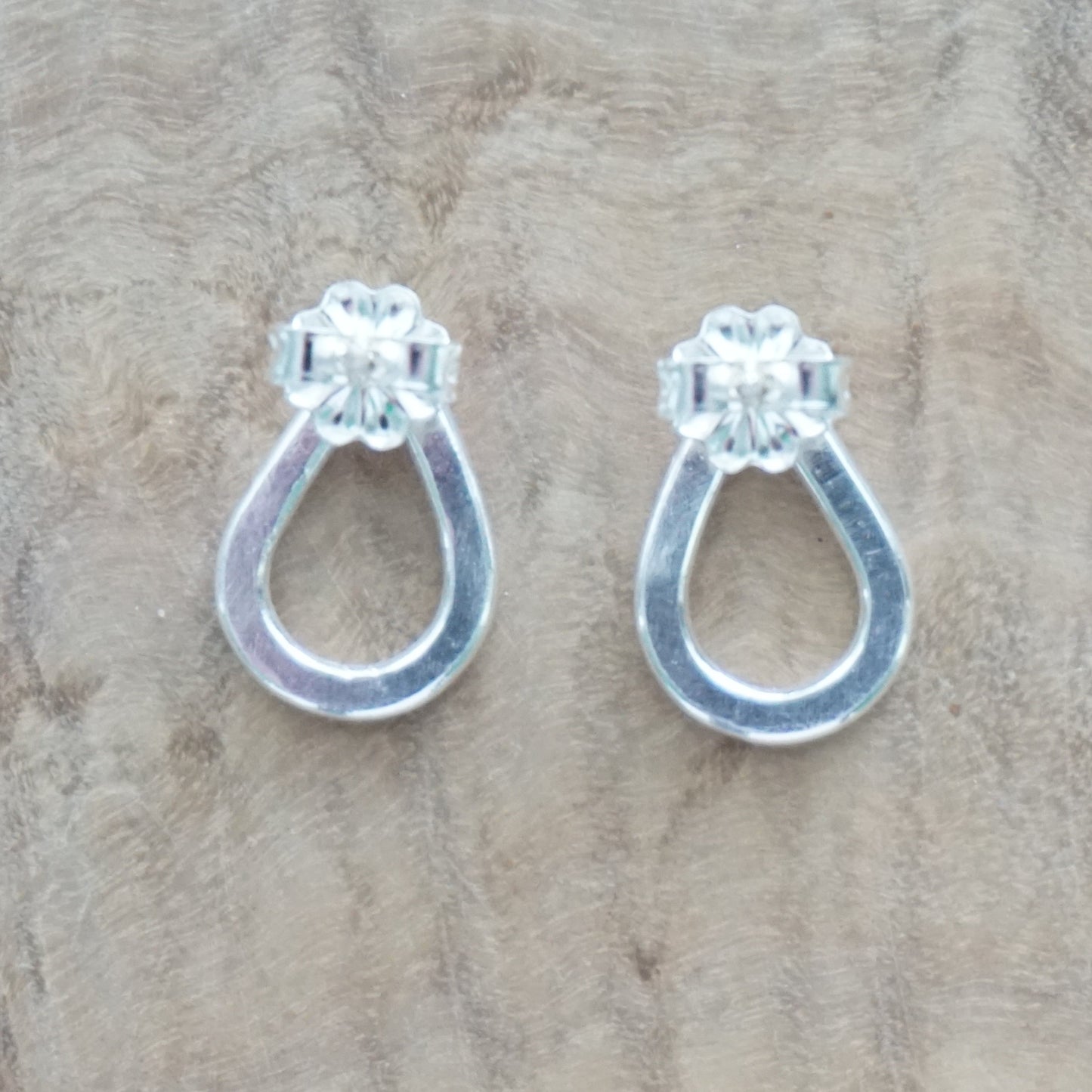 Sterling Silver Teardrop Stud Earrings