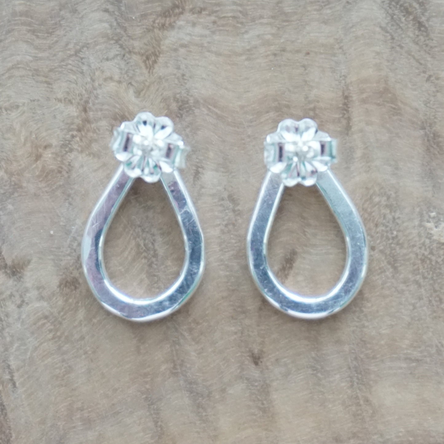 Sterling Silver Teardrop Stud Earrings