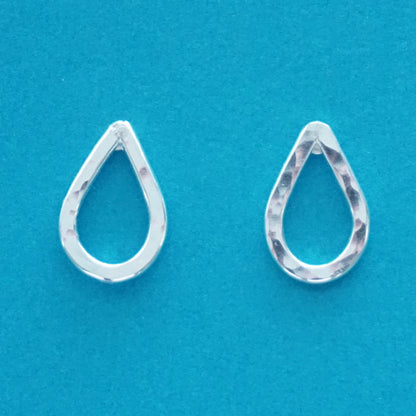 Sterling Silver Teardrop Stud Earrings