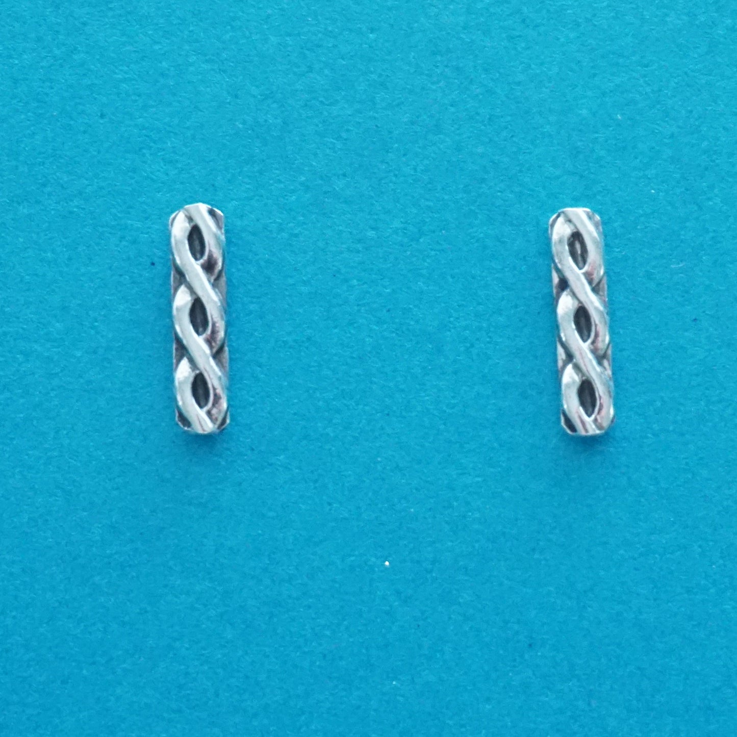Sterling Silver Twist Stud Earrings