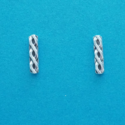 Sterling Silver Twist Stud Earrings