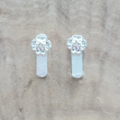 Sterling Silver Circle Stud Earrings