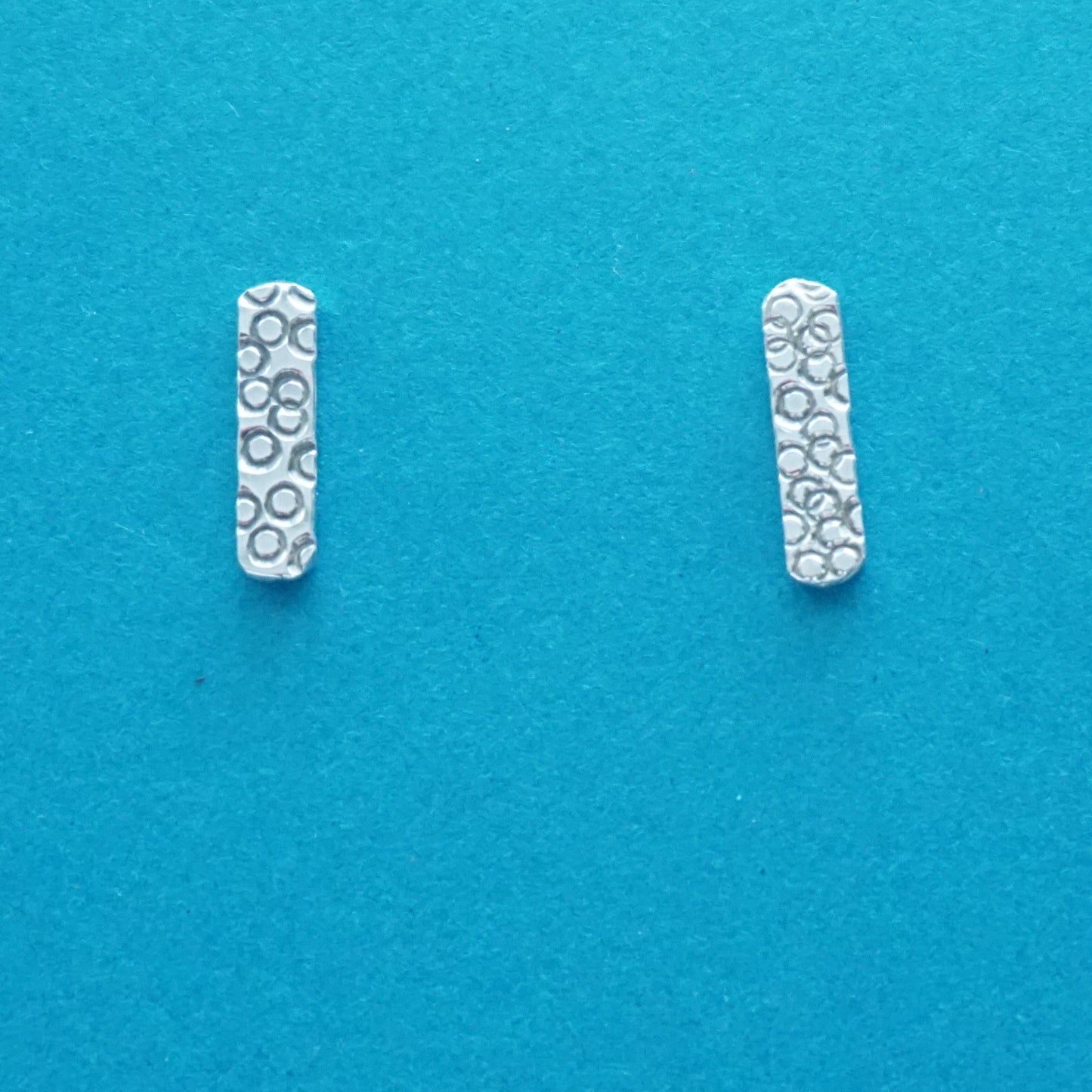 Sterling Silver Circle Stud Earrings