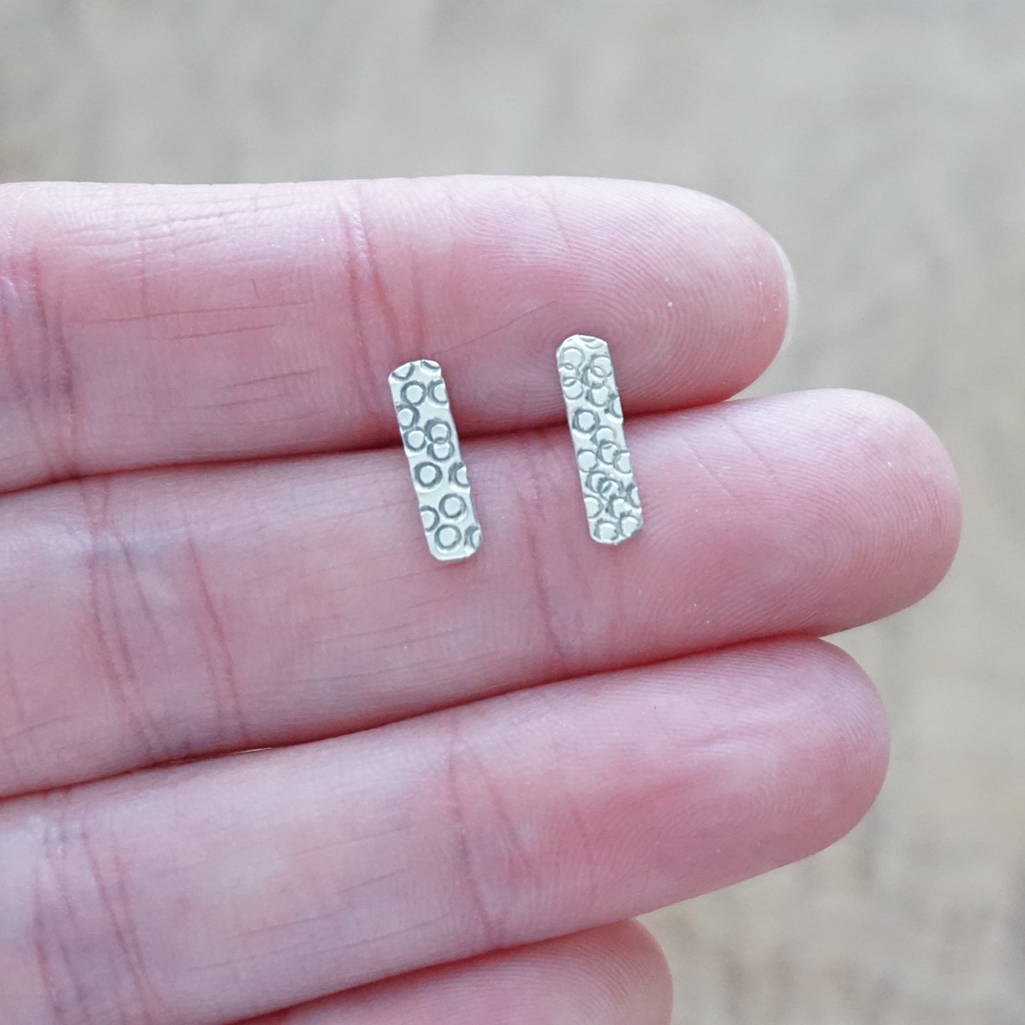 Sterling Silver Circle Stud Earrings