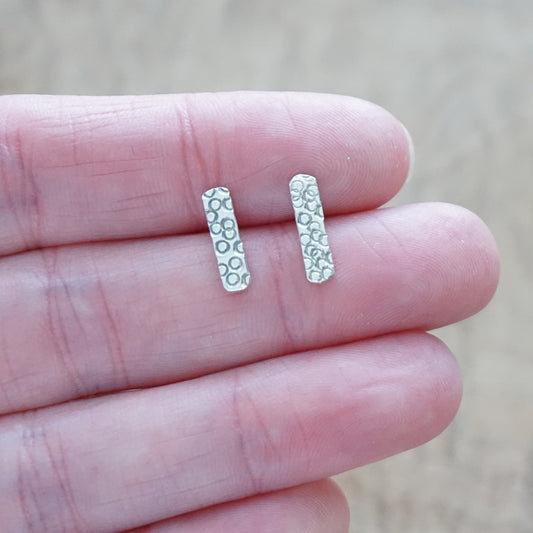 Sterling Silver Circle Stud Earrings