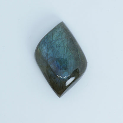 Labradorite stone on a white background