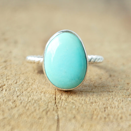 Size 8 1/4 Turquoise Stacking Ring