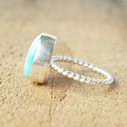 Size 8 1/4 Turquoise Stacking Ring