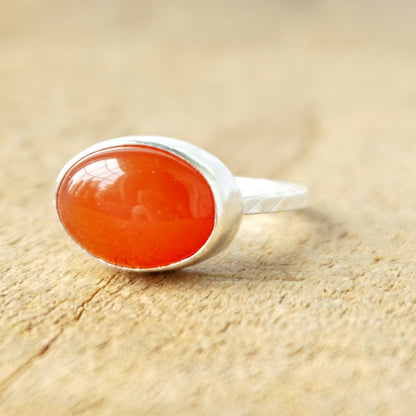 Size 7 1/4 Carnelian Stacking Ring