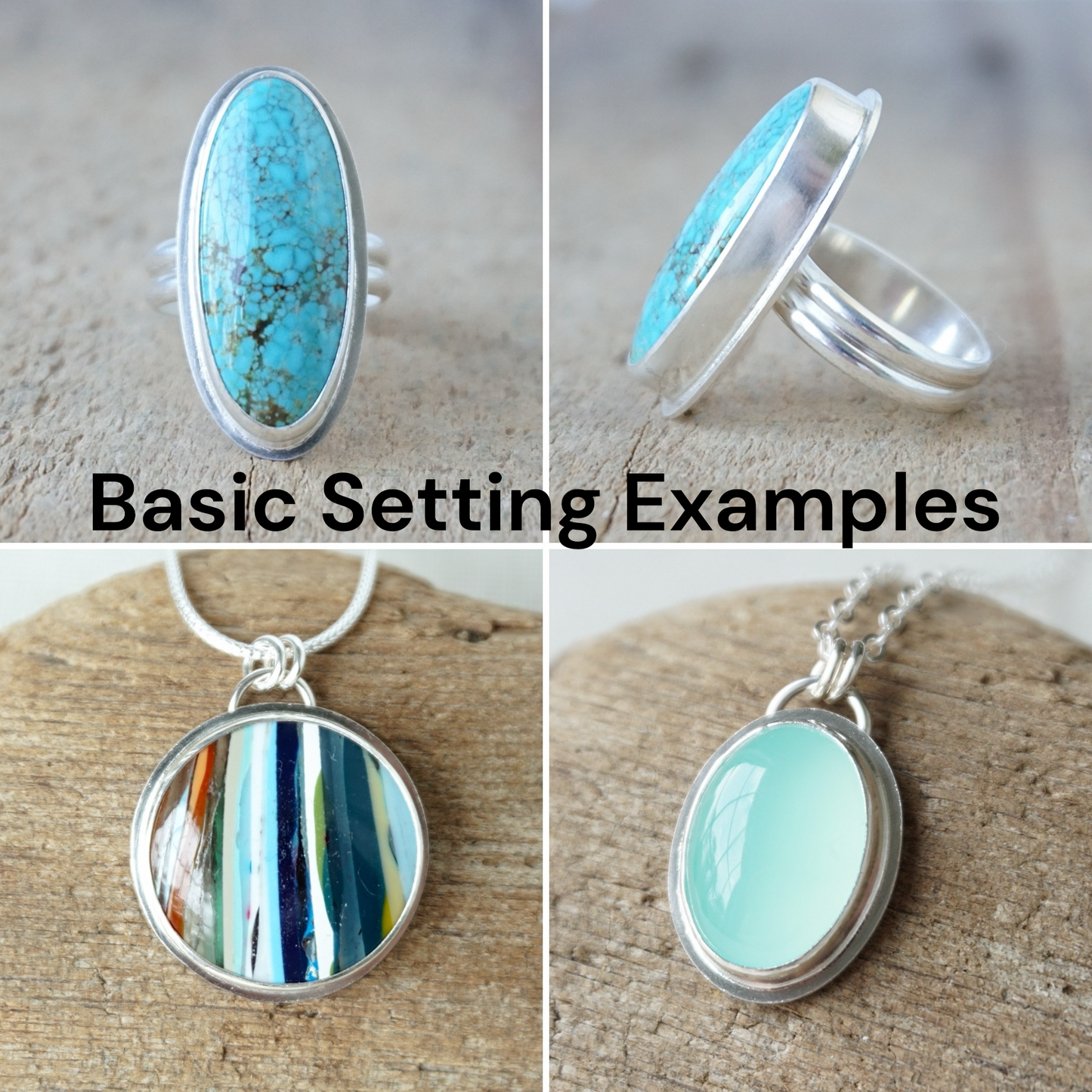 Ring and pendant examples for custom order jewelry