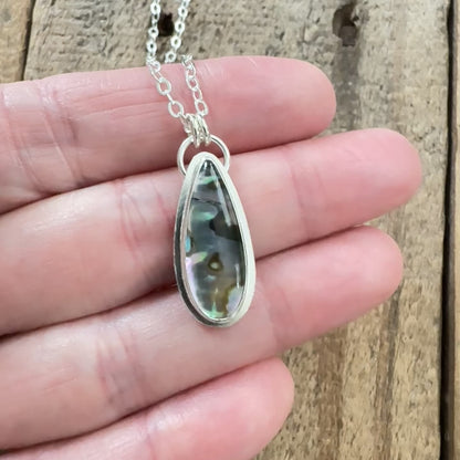 Abalone and Quartz Doublet Pendant