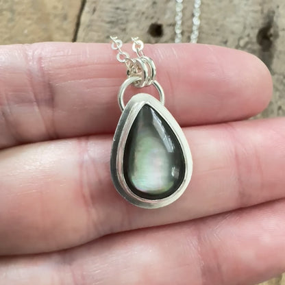 Grey Mother of Pearl Pendant