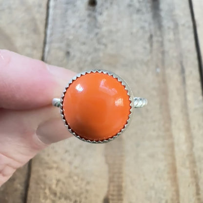 Size 8 1/4 Orange Rosarita Stacking Ring