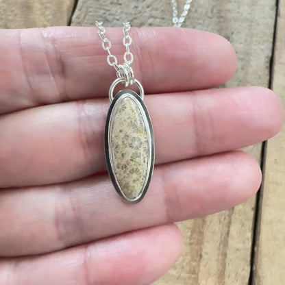 RESERVED Fossilized Coral Pendant