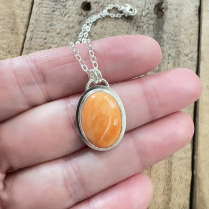 Orange Spiny Oyster Pendant