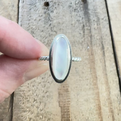 Size 5 3/4 Mother of Pearl Stacking Ring