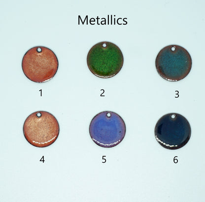 Hand Stamped Sterling Silver Shamrock on Enamel Pendant - Choose Your Color - Four Leaf Clover Necklace, Enamel Necklace