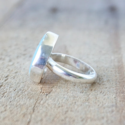 Size 9 Soft Aqua Blue Sea Glass Ring - Genuine Sea Glass, Natural Sea Glass, Sea Glass Jewelry, Beach Glass, Beach Glass Jewelry Ring